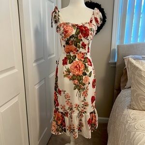 NWOT Floral Reformation Inspired Midi Dress Sundress